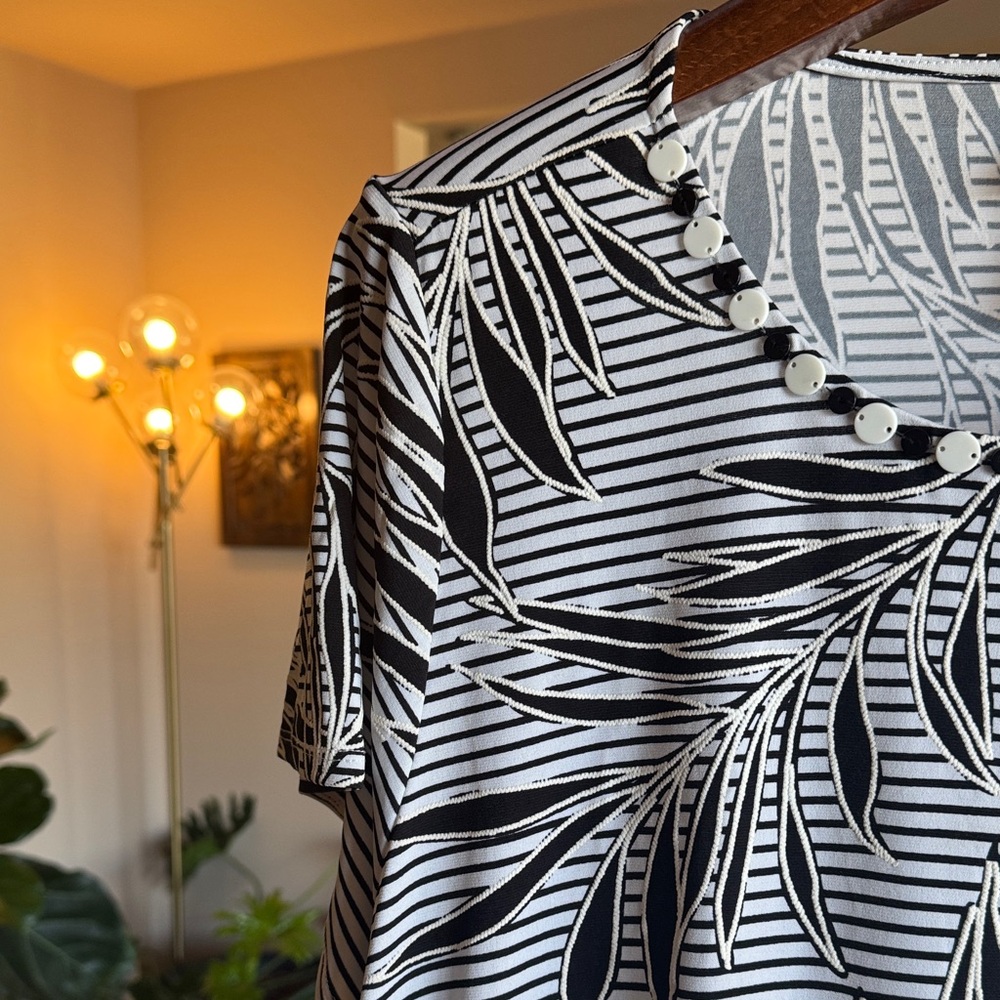 Ruby Rd. Embellished Leaf Pattern Dress - image 3